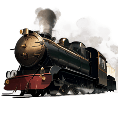 [For stamp arrangement] Steam locomotive