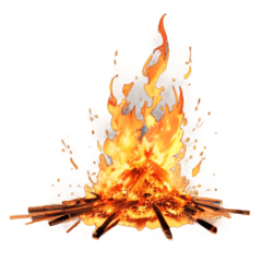 [For stamp arrangement] Bonfire