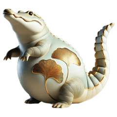 White porcelain crocodile