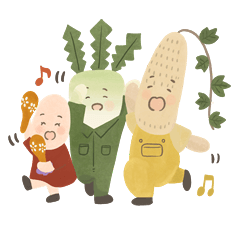 Taisho vegetables 3 brothers sticker NEW