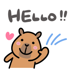 Cute capybara's sticker 18