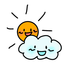 Sunny and cloudy