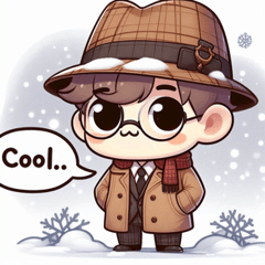 Snowy Detective Stickers@SFW