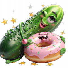 Donut Loves Cucumber