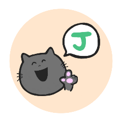 ジェジュンが大好きなくろねこスタンプ