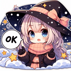 Snowy Witch Stickers@SFW