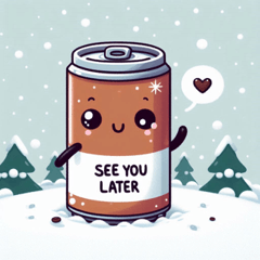 Snowy Canned Coffee Stickers@SFW