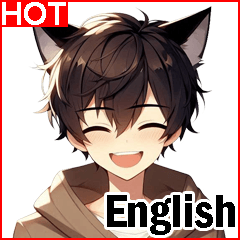 Cat Man Daily Phrases 5(Big Stickers)_EN