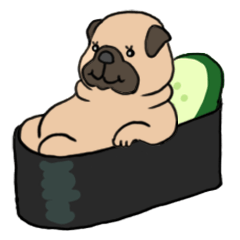 PUG ILLUSTRATION STICKER