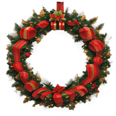 [For stamp arrangement] Christmas wreath