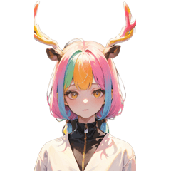 BIG - A girl with deer antlers