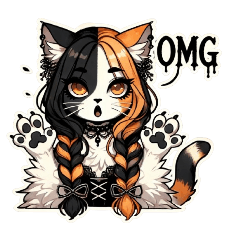 Gothic calico cat