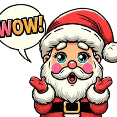 Santa's Cheerful Holiday Stickers