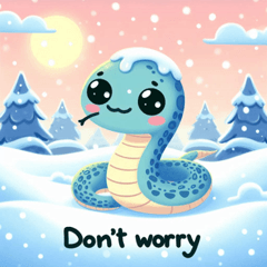 Snowy Snake Stickers@SFW