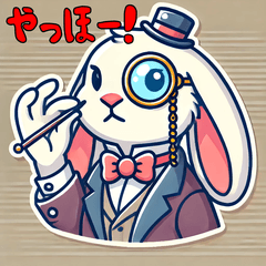 Sophisticated Rabbit Stickers