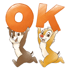 ほんわかイラスト風♪チップとデール