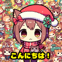 Festive Cat Stickers