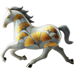 Ceramic white horse