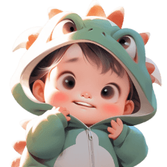 Cute kid dressed up as a magical dragon