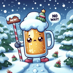 Snowy Beer Stickers@SFW