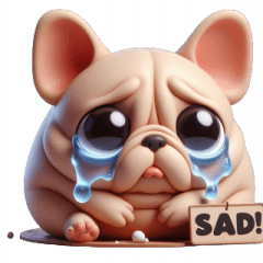 Frenchie, Frenchie, feeling sad