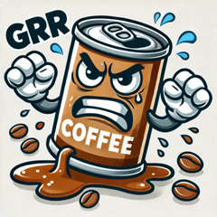 Clumsy Canned Coffee Stickers@SFW