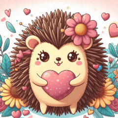 Very cute hedgehog stickers