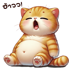 Cute chubby orange cat