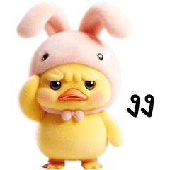 Grumpy Duck cute Rabbit