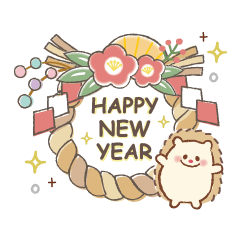 HappyNewYear Smile&Hedgehog resale