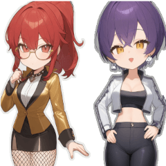 Koremaji sisters Sticker