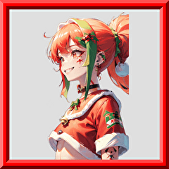 Santa girl with piercings and tattoos