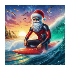 [For arrangement] Surfing Santa