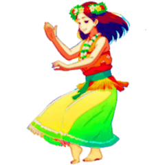 Cute hula dance