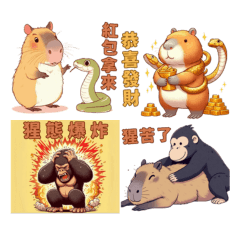 Capybara daily and New Year words