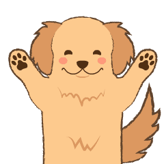 Moving! Golden Retriever Daily Sticker