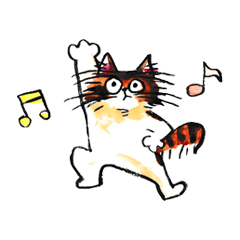 The 2nd pack of Akampo the Cat stickers