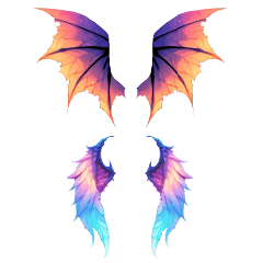 Vibrant Fairy Wings_Collage Stickers