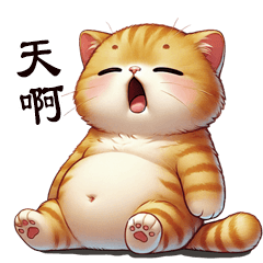 Cute chubby orange cat TW