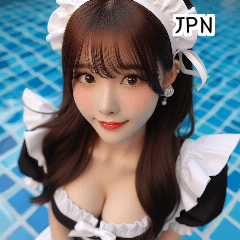 JPN 21 year old swimsuit maid girl