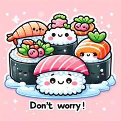 Snowy Sushi Stickers@SFW