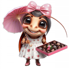 Cockroach girl, chocolate