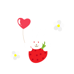 strawberry rabbit that moves a little