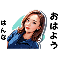 hanna-san's sticker by Tsukusuta OUGo