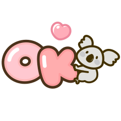 Cute koala's sticker