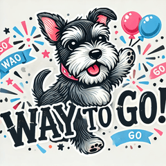 Clumsy Miniature Schnauzer Stickers@SFW