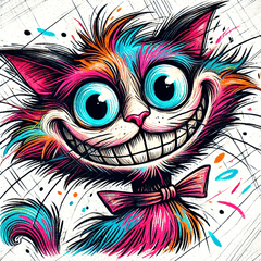 Chalk Crazy Cat Emotions