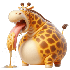 Chubby Giraffe Silly Expression