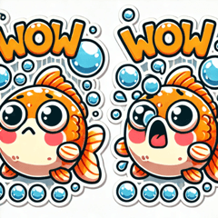 Clumsy Goldfish Stickers@SFW