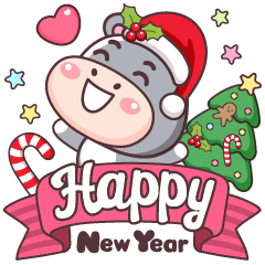 Potato Hippo Christmas & New Year